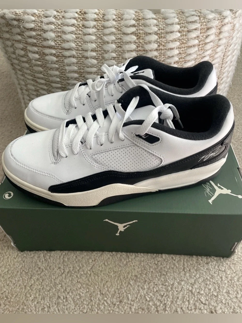 Nike Jordan Flight Court White Black Sail HF3255-112 Men’s Size 10